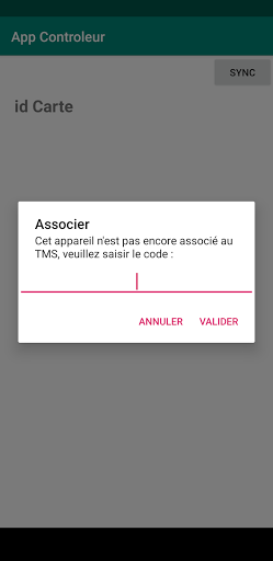 Android application App Controleur screenshort