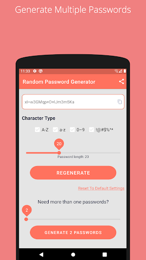 Random Password Generator Screen 3