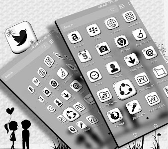 Black And White Launcher Theme Unknown