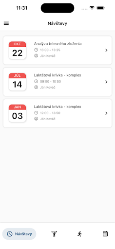 Android application Národné športové centrum screenshort