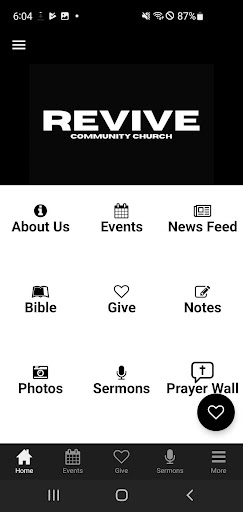 Android application Revive Community Church screenshort
