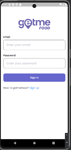 Android application GetMeFood Business App screenshort