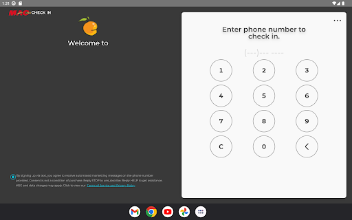 EZPOS Checkin Screen 2