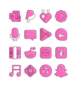 Pink Teddy - icon pack