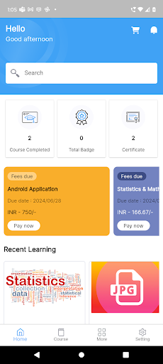 Android application Recolearn screenshort