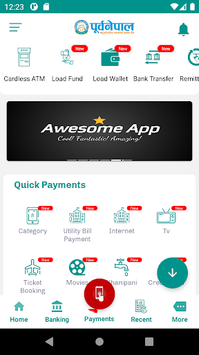 Android application Purba Nepal Mobile App screenshort