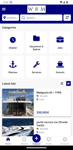 Android application World Boat Montenegro screenshort