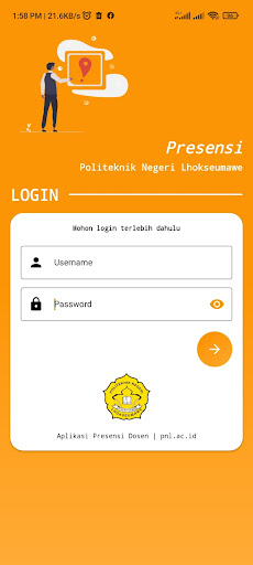Presensi Pegawai PNL Screen 3