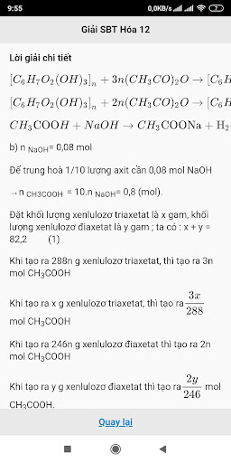 Giải sách bài tập Hóa học 12 Screen 2