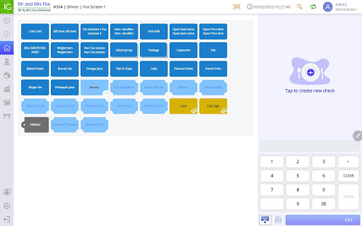 InfoGenesis POS Terminal Screenshot