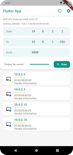 Android application Angry Port Scanner screenshort