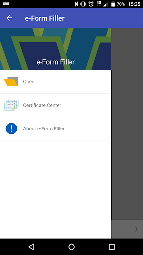 Android application e-Form Filler screenshort
