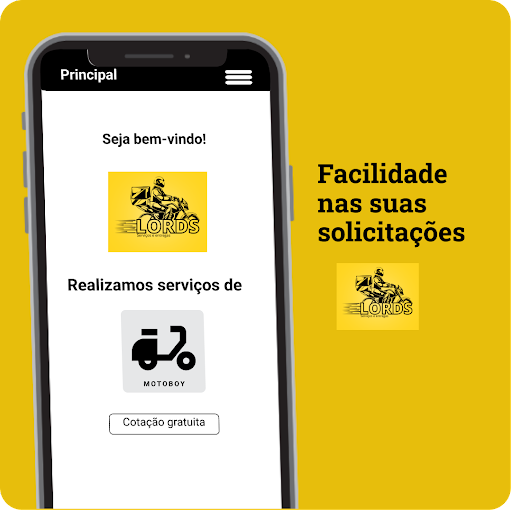 Android application Lords Entregas - Cliente screenshort