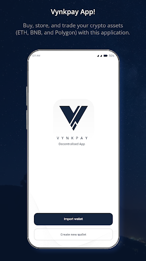 Android application VynkPay | Decentralised Wallet screenshort