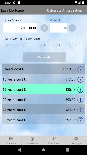Android application Easy Mortgage screenshort