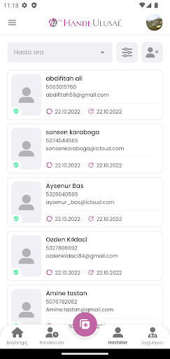 Uzm. Dr. Hande Ulusal - Admin Screen 3