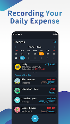 Android application HOYA Money-Tracking your money screenshort