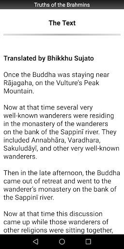 Truths of the Brahmins Sutta Screen 2