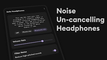 screenshot of Safe Headphones: hear clearly