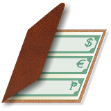Collection of banknotes icon