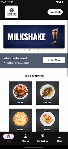 Android application Marini’s Cathcart Rd screenshort