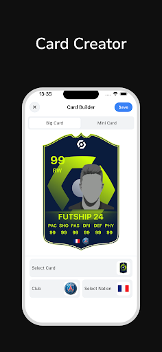 Futship - Database & Creator Screen 2