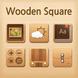 Wooden square Atom Iconpack icon