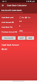 Cash Back Calculator screenshot
