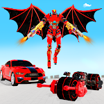 Cover Image of Download Flying Bat Transform Robot Moto Bike Robot Games 75 APK