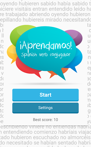 Android application ¡Aprendamos! Conjugator screenshort