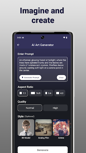 WonderBot: AI Art & Wallpapers Screen 3