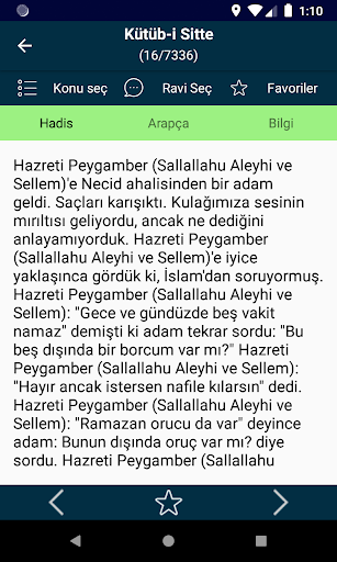 Android application Kütüb-i Sitte - Hadisi Şerif screenshort