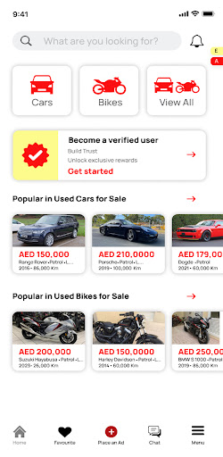 Android application U-Car screenshort