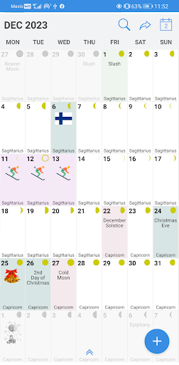 Finland Calendar Screen 2