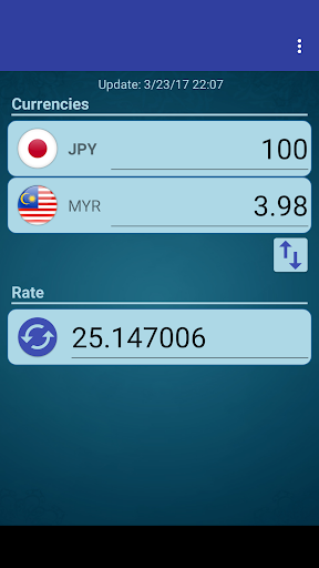 Android application Japan Yen x Malaysian Ringgit screenshort