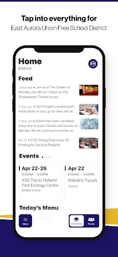 Android application East Aurora Schools screenshort