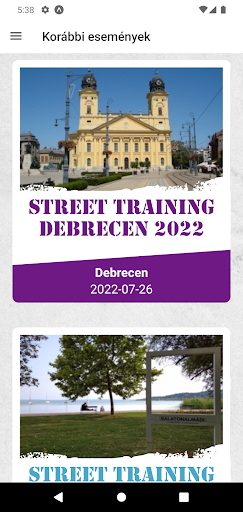 Street Training Screen 2