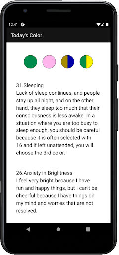 Todays Color (Psychology) Screen 2
