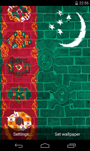 Flag of Turkmenistan Wallpaper Screen 2