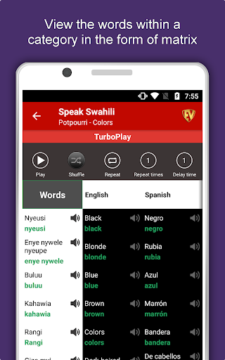 Screenshot of Learn Swahili Language Offline