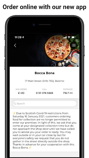 Android application Bocca Bona screenshort