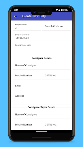 Fleet on Desk - Bilty App Screen 2