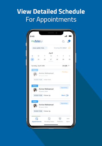 Android application myAster for Doctors screenshort
