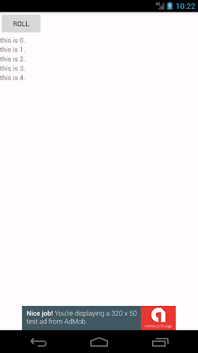 Android application Super Simple Dice screenshort