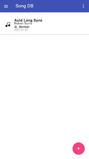 Android application SongDB screenshort