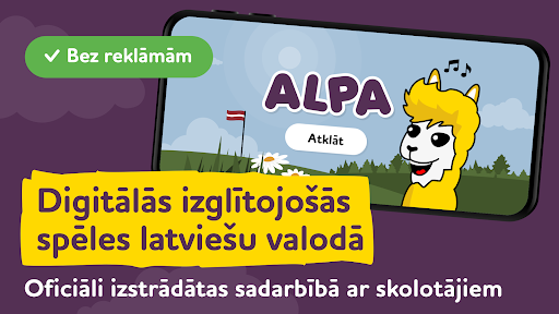 Android application ALPA spēles latviešu valodā screenshort