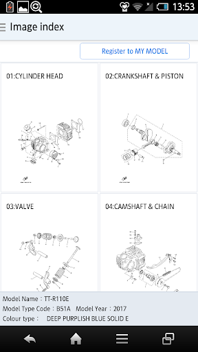 YAMAHA Parts Catalogue CAN Screen 3
