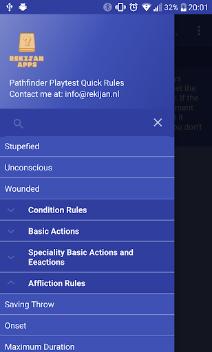 Android application Pathfinder Playtest - Quick Ru screenshort