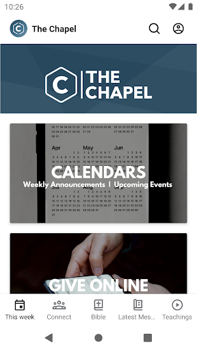 Android application The Chapel Cleveland screenshort