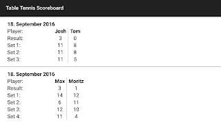 Tabletennis Scoreboard - Screenshot 2